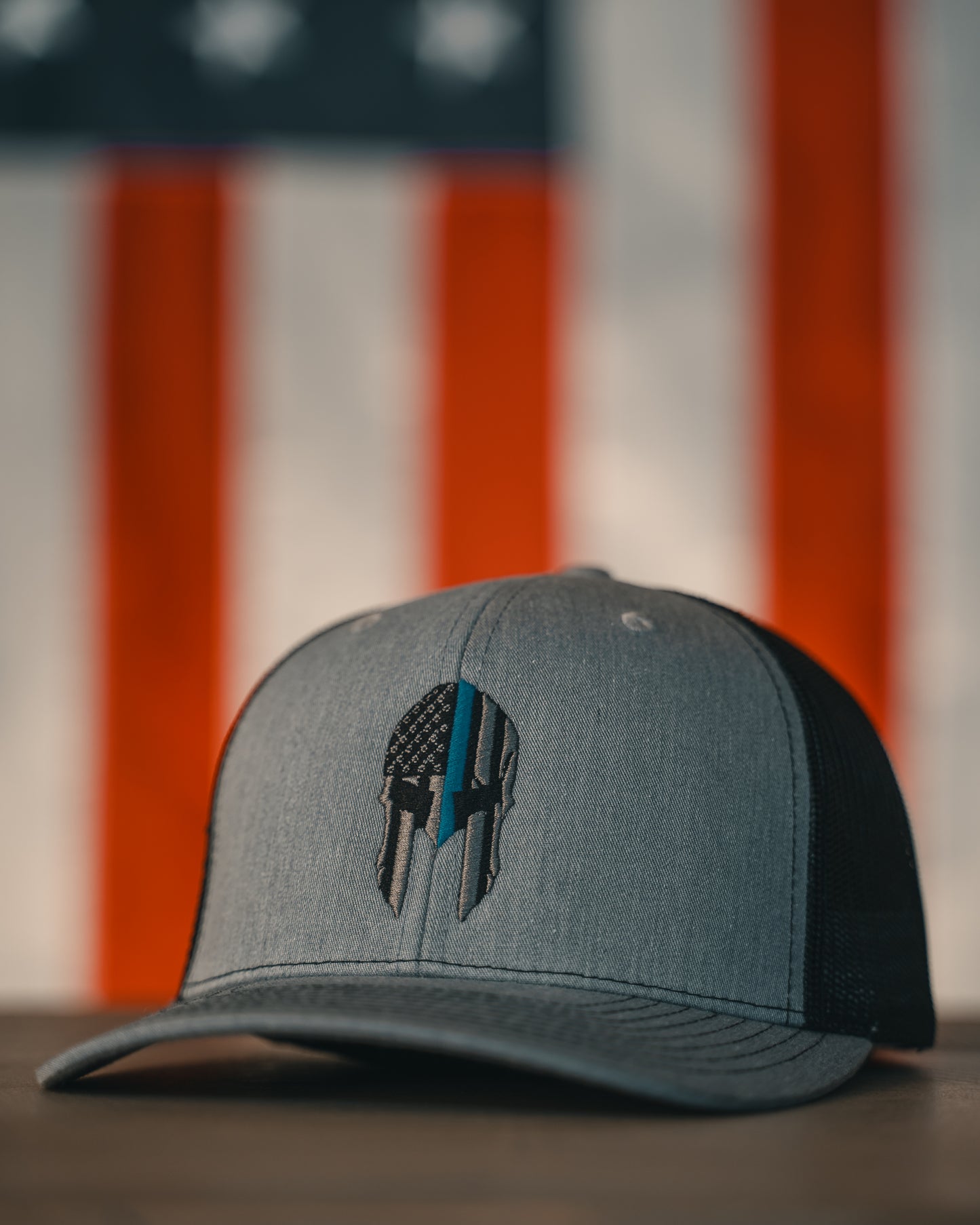Blue Line Spartan Gray/Black Snapback