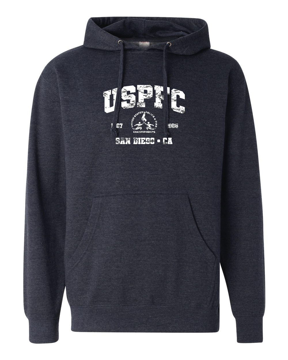 USPFC 2026 Heather Navy Independent Trading Co. Unisex Midweight Hooded Sweatshirt