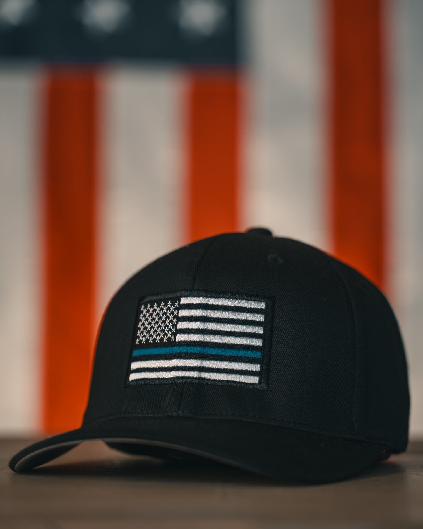 Thin Blue Line Flexfit Wooly 6-Panel Cap