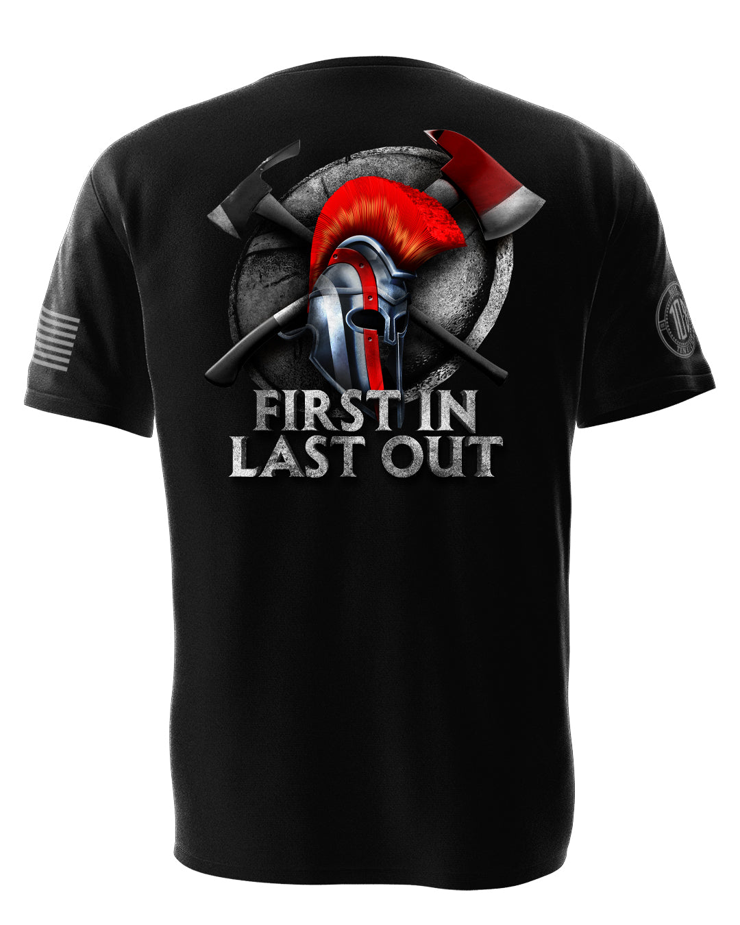 Red Line Spartan Fire Axe Warrior Tee - Main Image