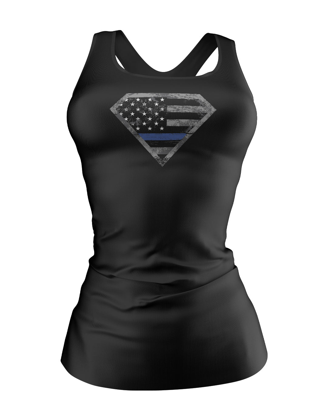 Thin Blue Line Shield Women's Racerback Tank