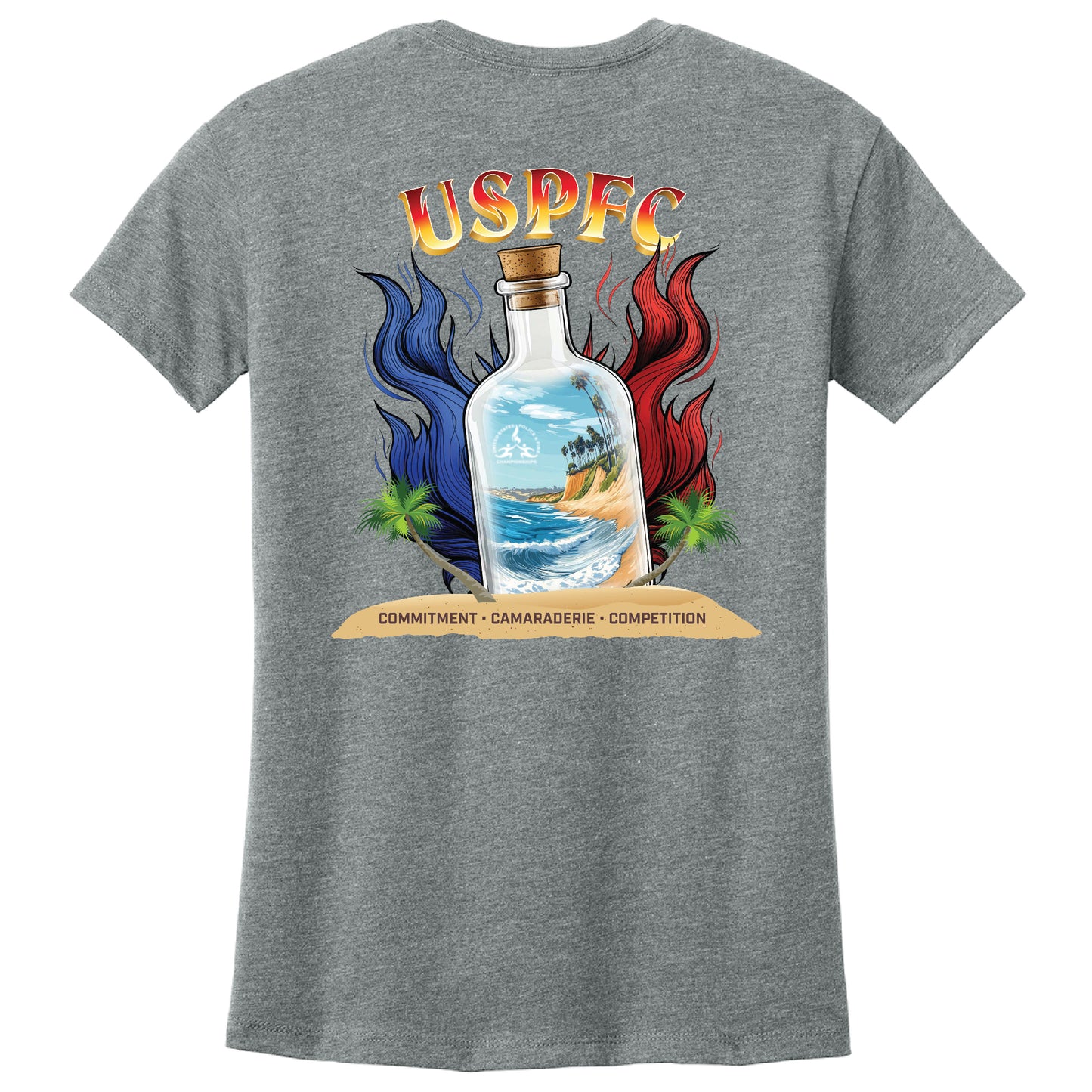 USPFC Dark Heather Grey Next Level Apparel® Women’s CVC Relaxed Tee