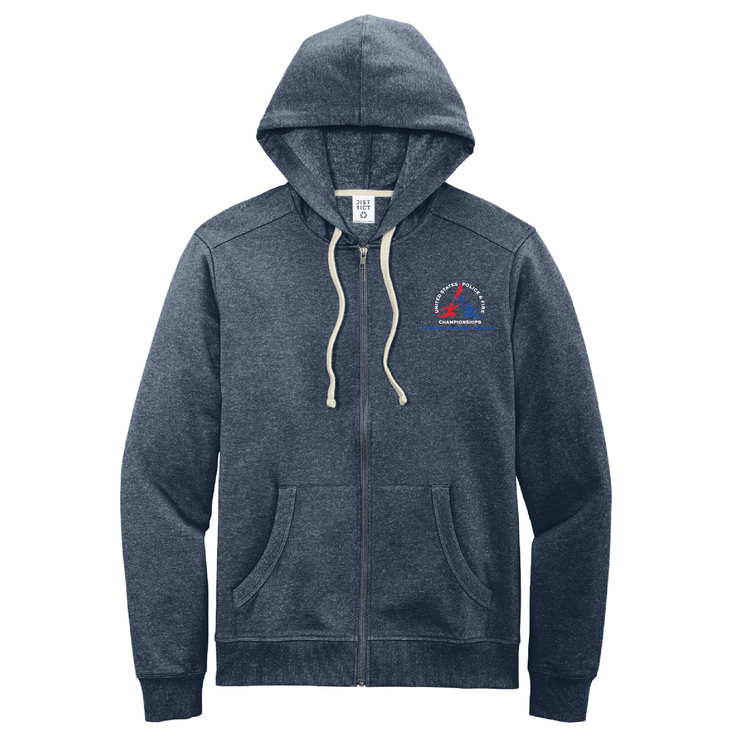 USPFC Heathered Navy District® Re-Fleece™ Full-Zip Hoodie