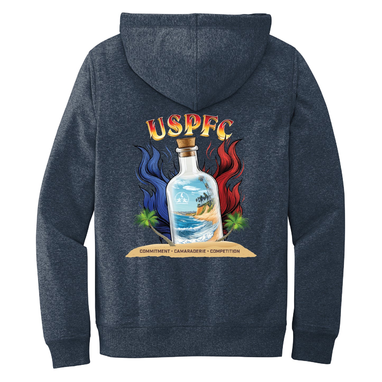 USPFC Heathered Navy District® Re-Fleece™ Full-Zip Hoodie