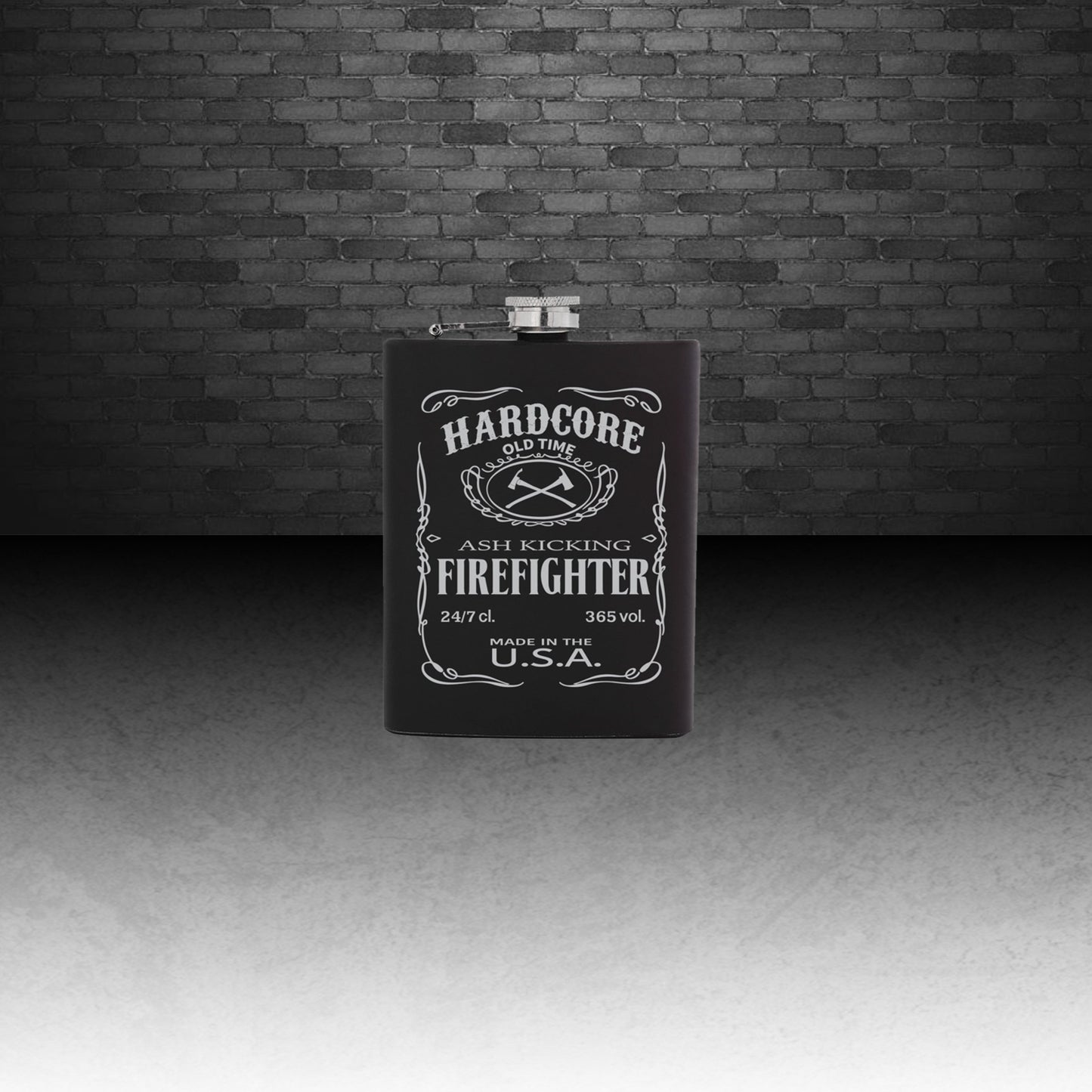 Ash Kicking Firefighter Whiskey Flask