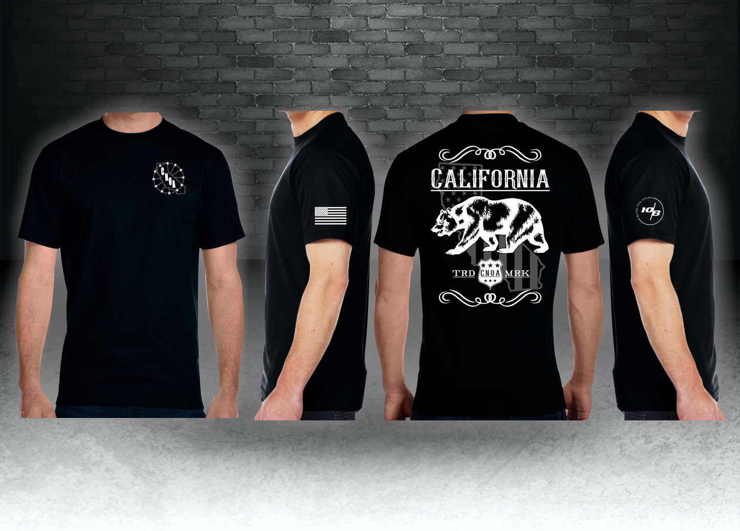CNOA California TRD MRK Next Level Premium Fitted CVC Crew Tee