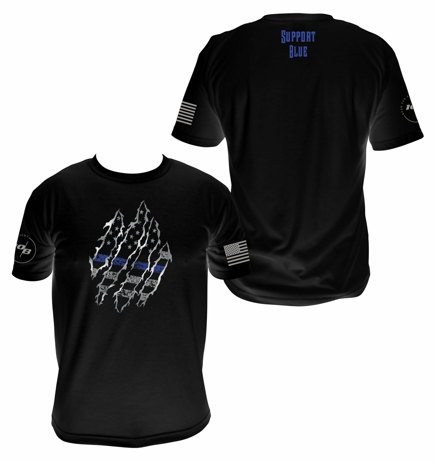 Men's Thin Blue Line Claw Rip T-shirt
