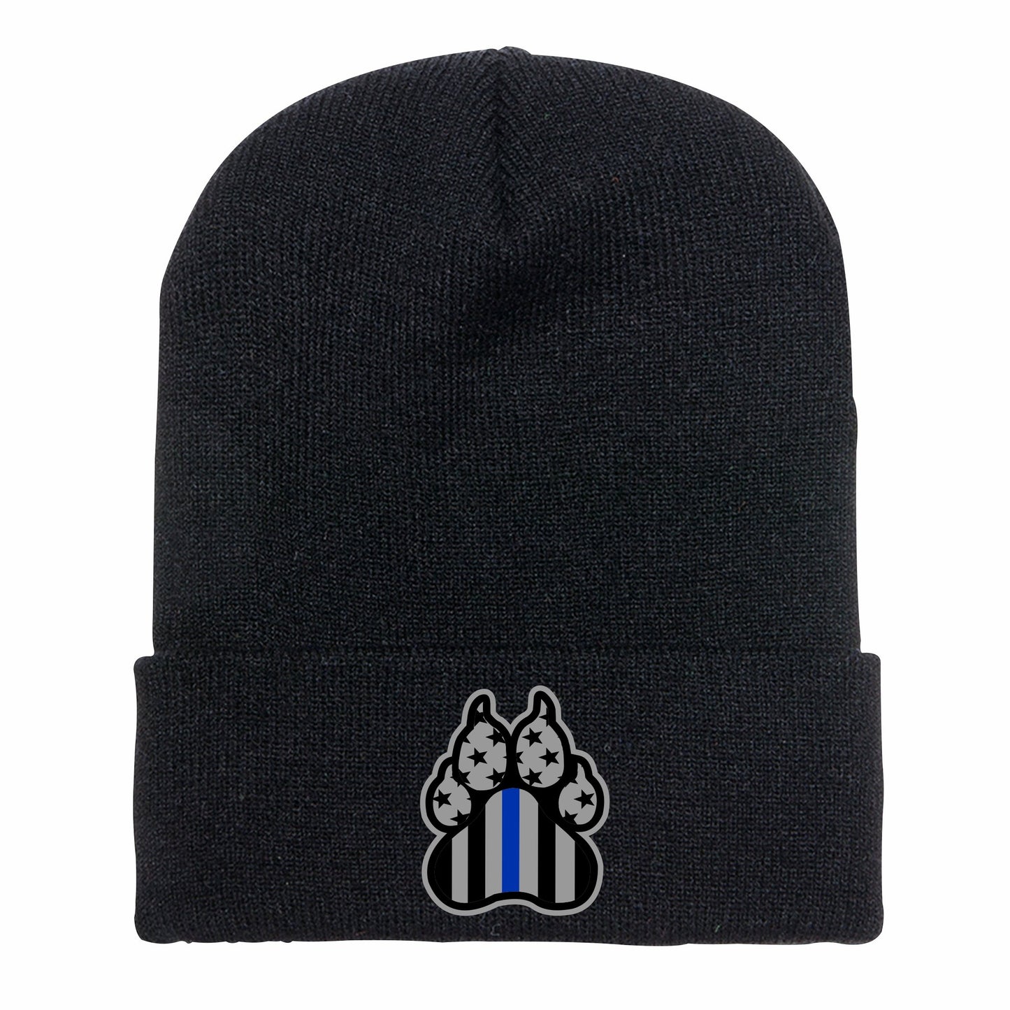 Blue Line K9 Paw Beanie