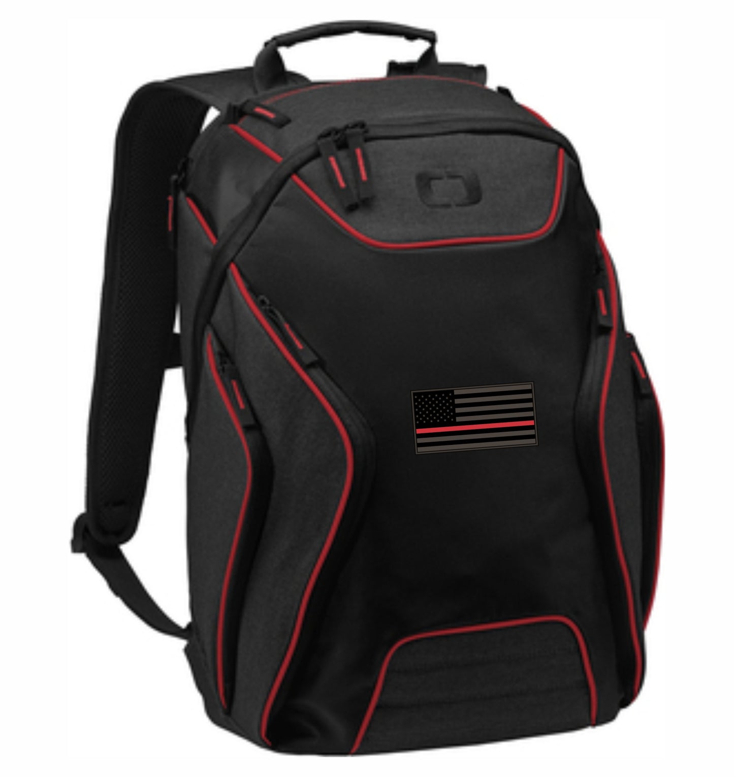 Red Line Flag Computer Back Pack