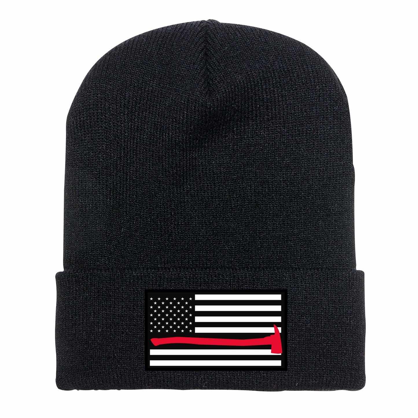Red Line Flag Beanie with Axe