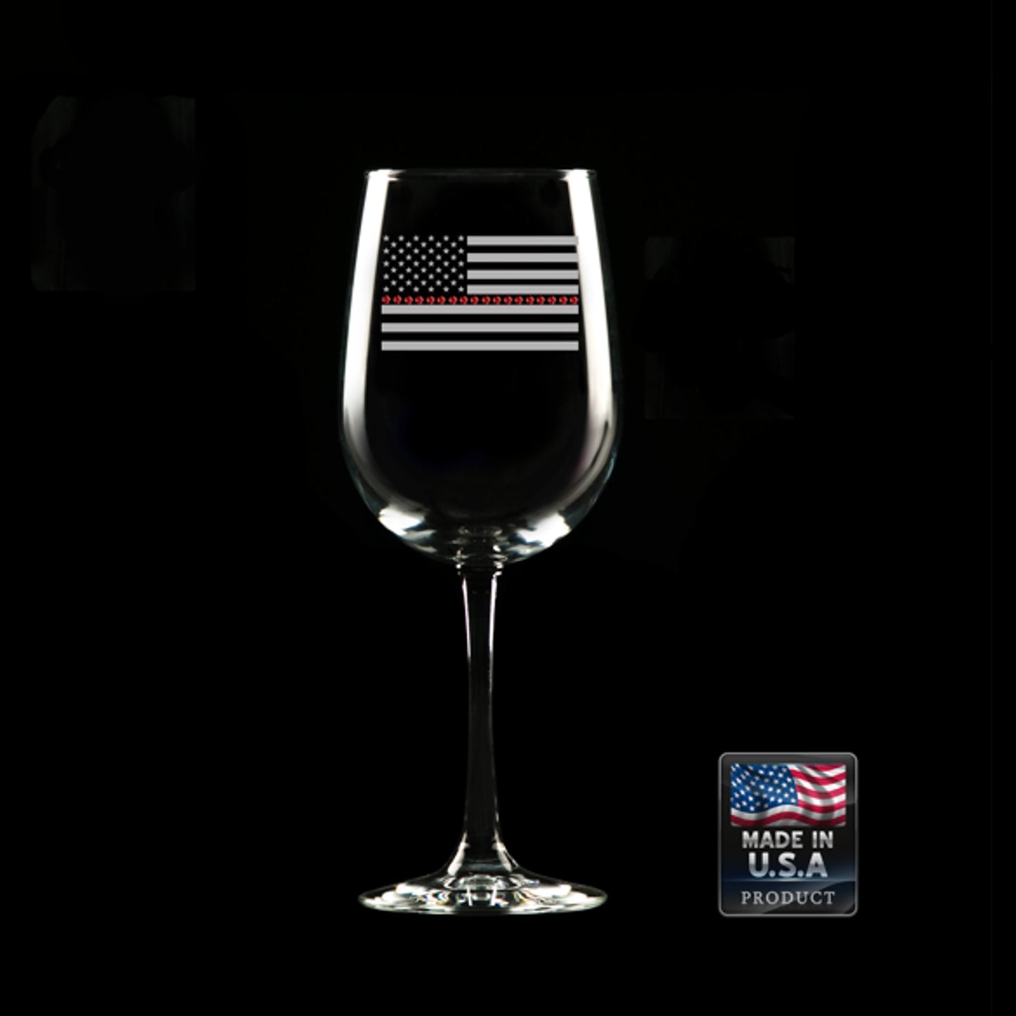 Red Line Bling Stemmed Wine Glass