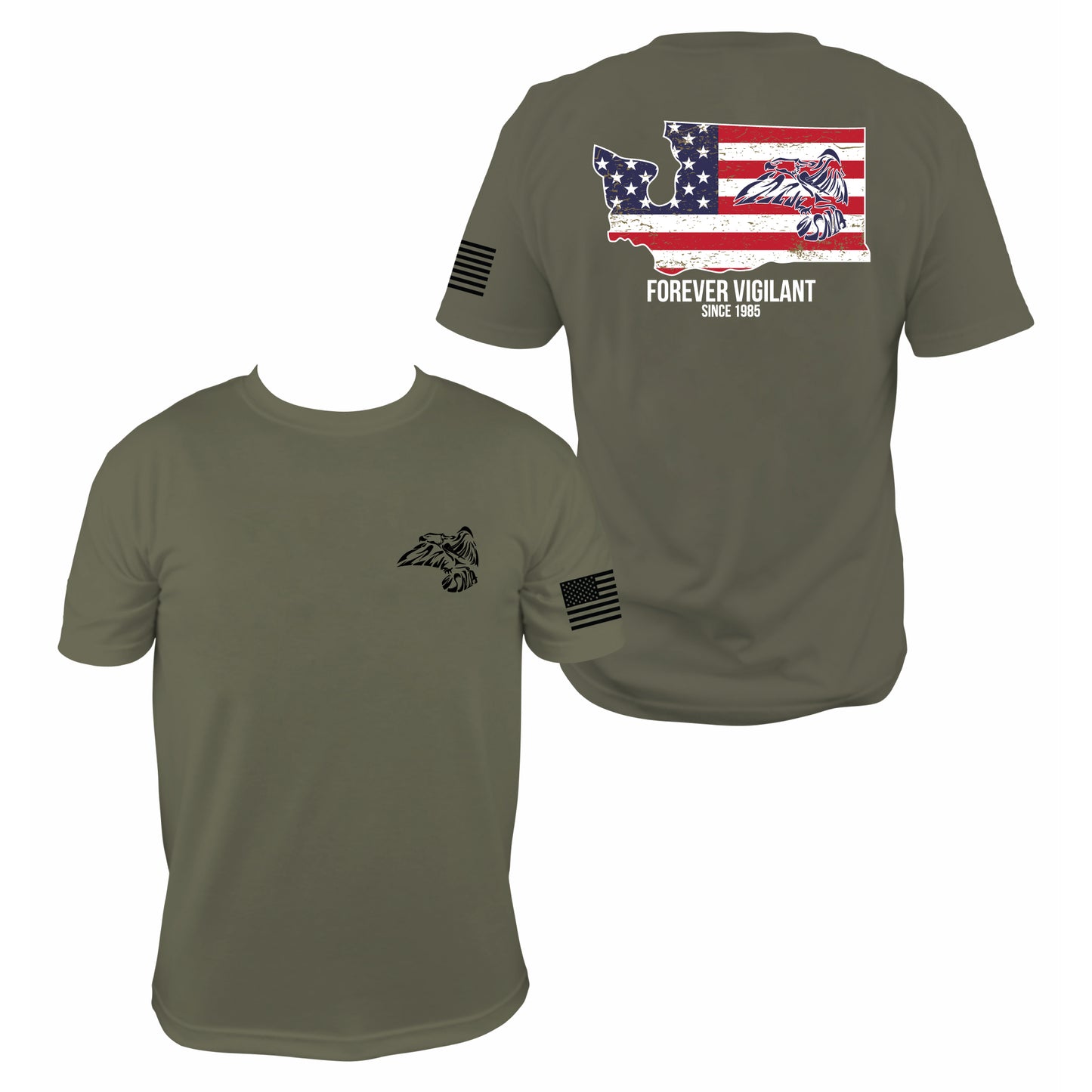 WSNIA Forever Vigilant Men's Next Level Premium Fitted CVC Crew Tee