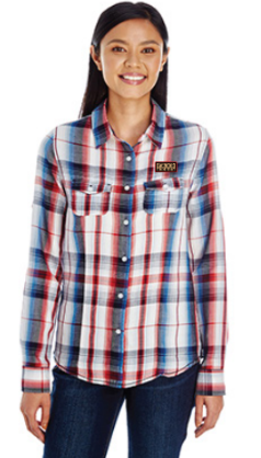 Home of The Free Land Of The Babes Women's Flannel Shirts
