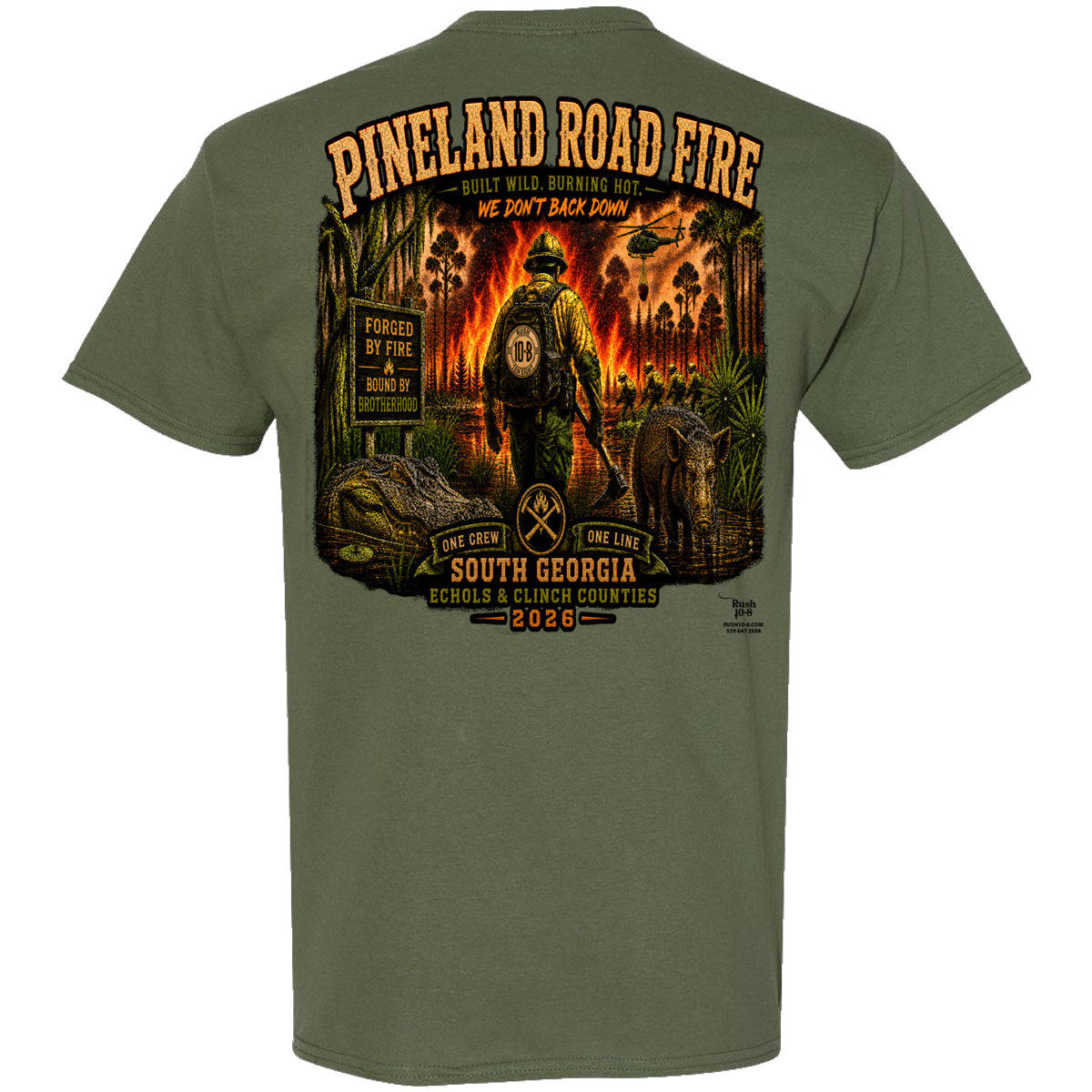 PINELAND ROAD FIRE SHIRT 2026 – Rush Ten Eight