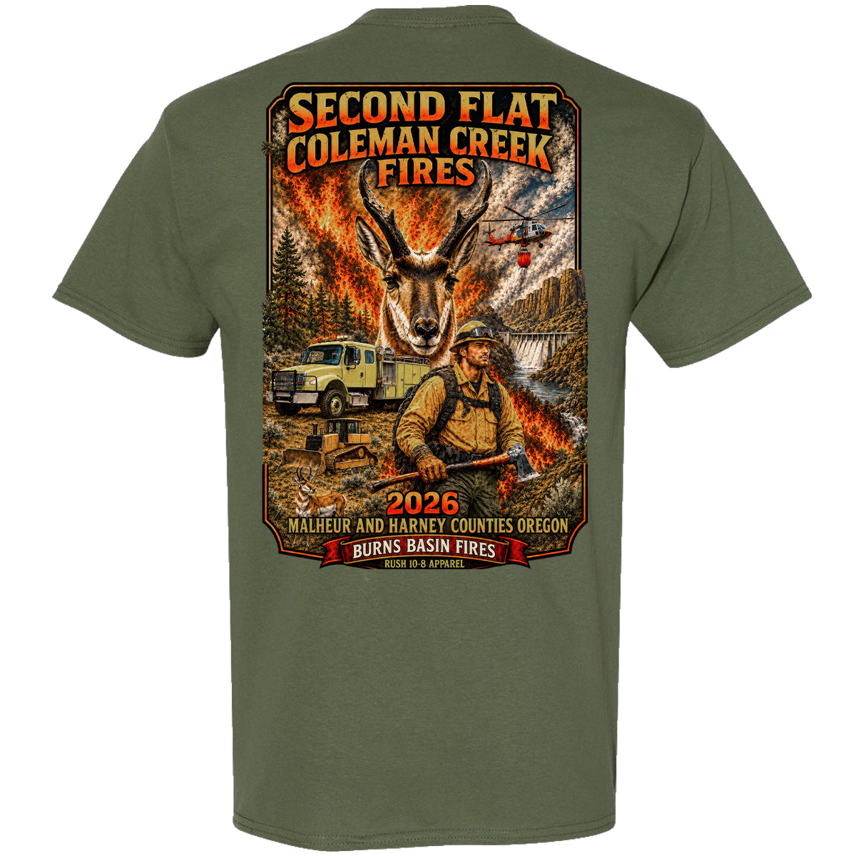 THE SECOND FLAT AND COLEMAN CREEK FIRE SHIRT 2026