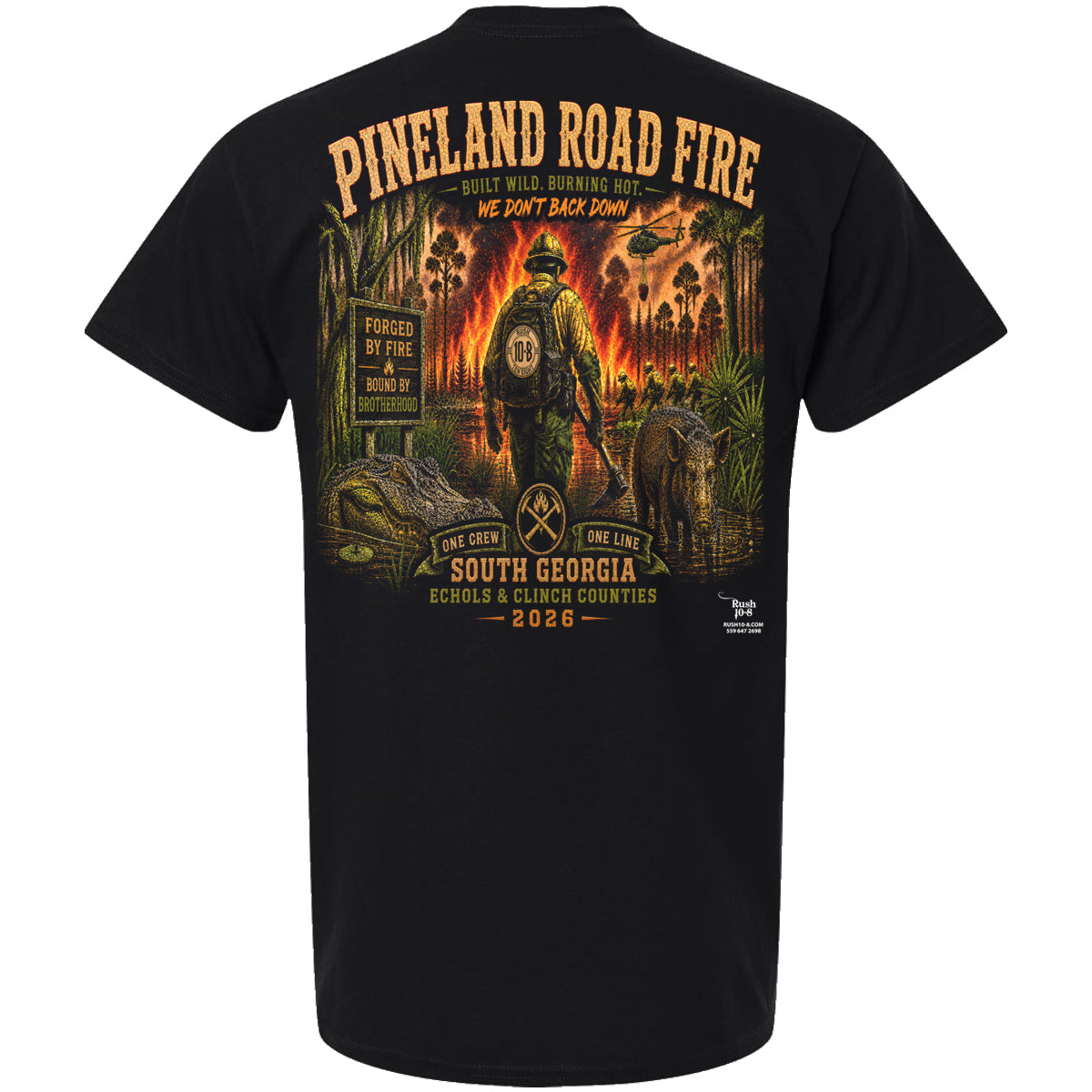 PINELAND ROAD FIRE SHIRT 2026 – Rush Ten Eight