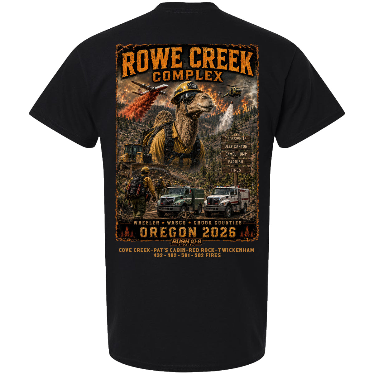 THE ROWE CREEK COMPLEX FIRES YOUTH SHIRT 2026