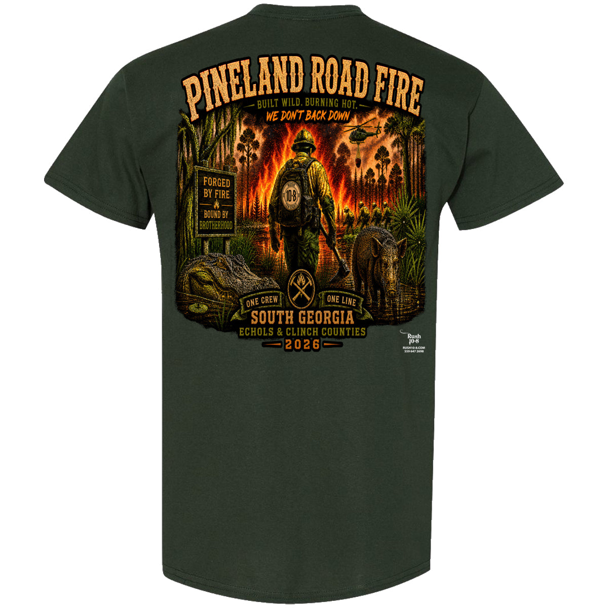 PINELAND ROAD FIRE SHIRT 2026 – Rush Ten Eight