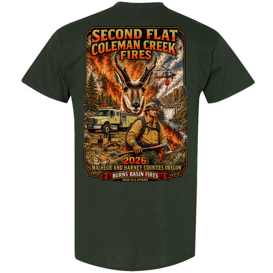 THE SECOND FLAT AND COLEMAN CREEK FIRE YOUTH SHIRT 2026
