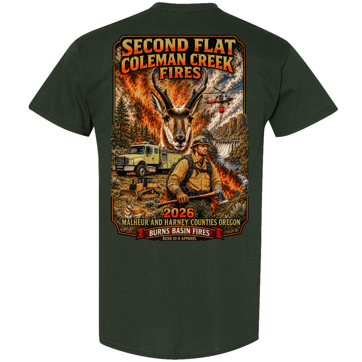 THE SECOND FLAT AND COLEMAN CREEK FIRE SHIRT 2026