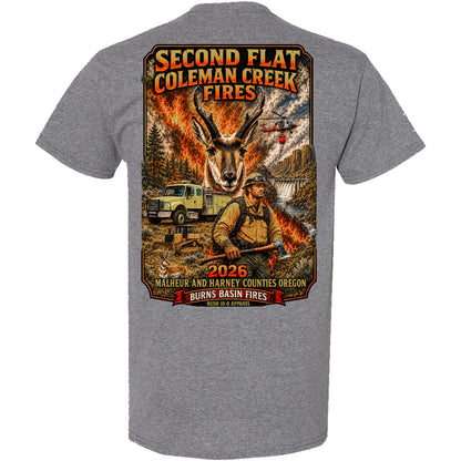 THE SECOND FLAT AND COLEMAN CREEK FIRE SHIRT 2026