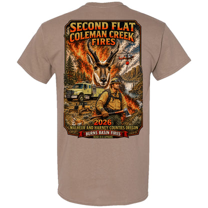 THE SECOND FLAT AND COLEMAN CREEK FIRE SHIRT 2026