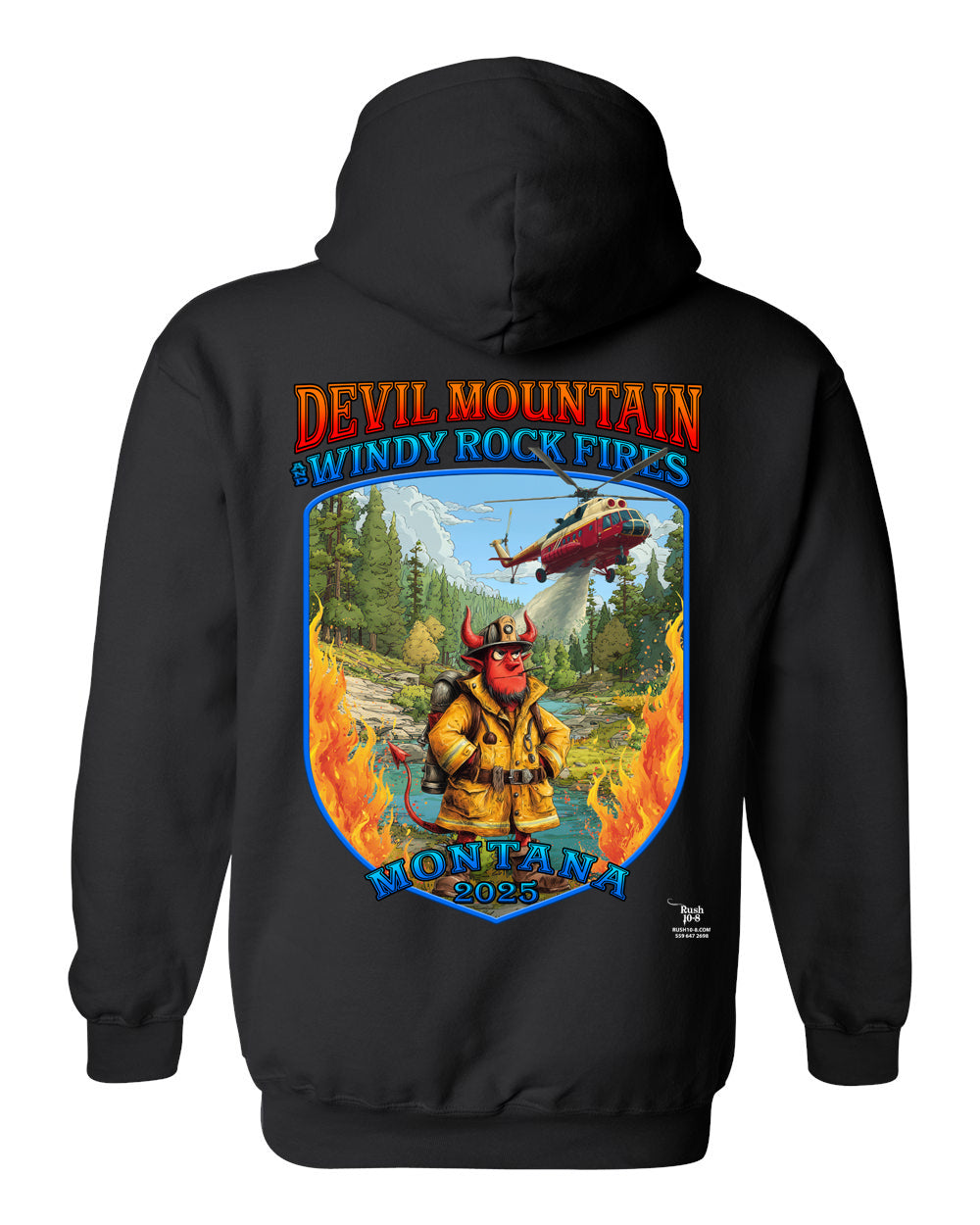 DEVIL MOUNTAIN & WINDY ROCK FIRES FIRE HOODIE 2025