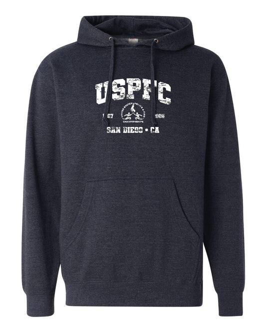 USPFC 2026 Heather Navy Independent Trading Co. Unisex Midweight Hooded Sweatshirt