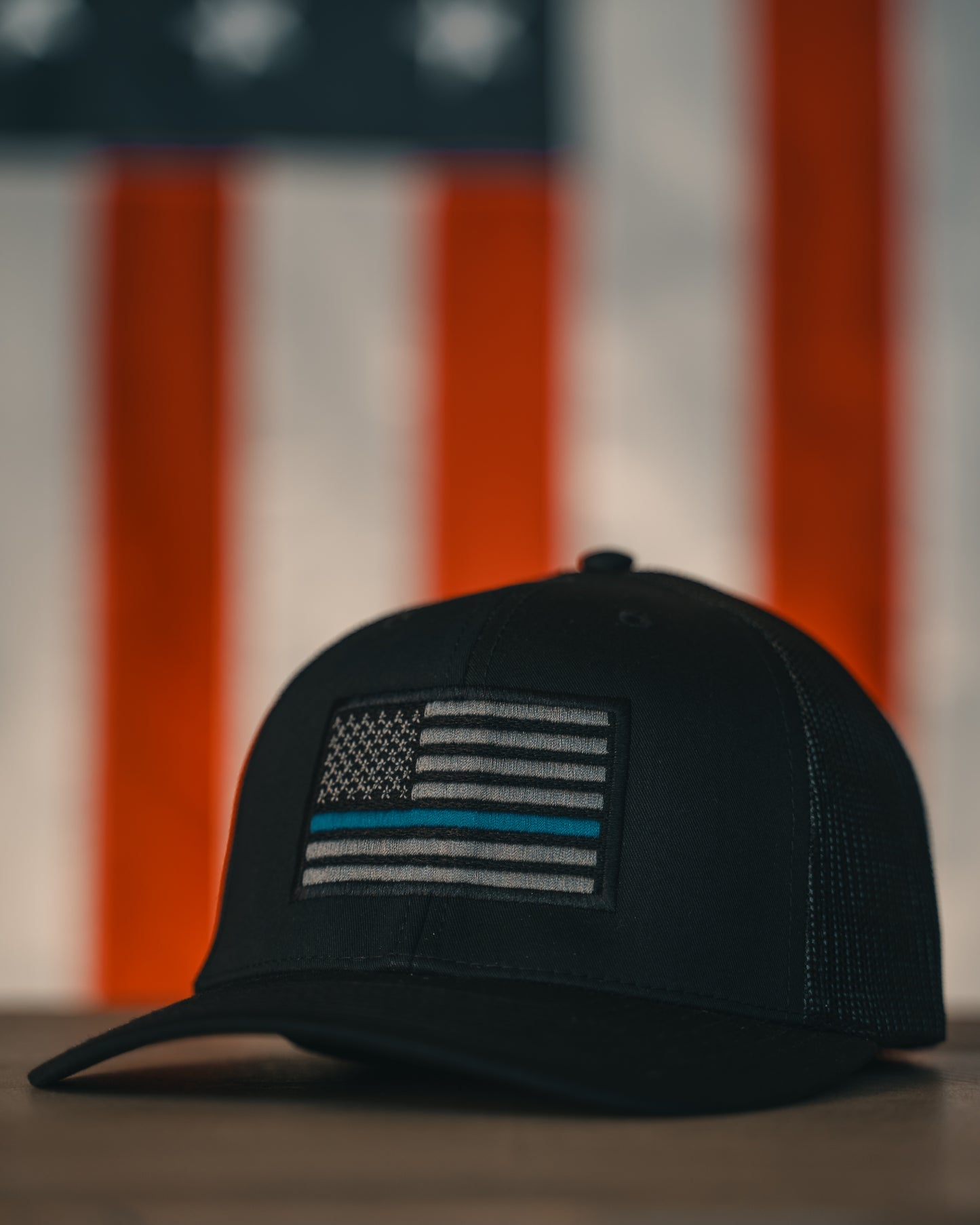 Thin Blue Line Black Snapback