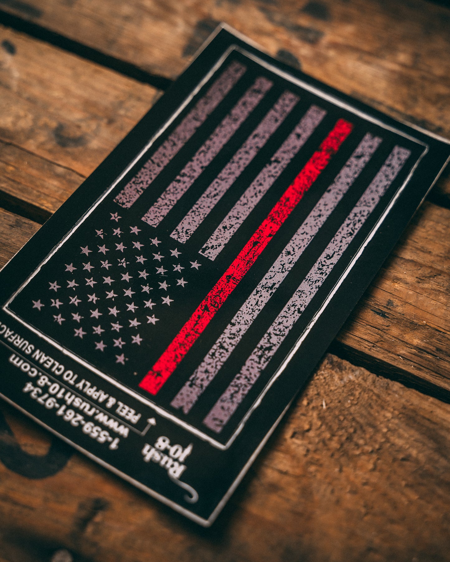 Red Line Flag Sticker