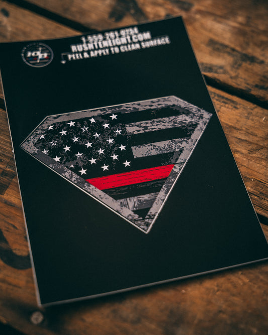 Thin Red Line Shield Sticker