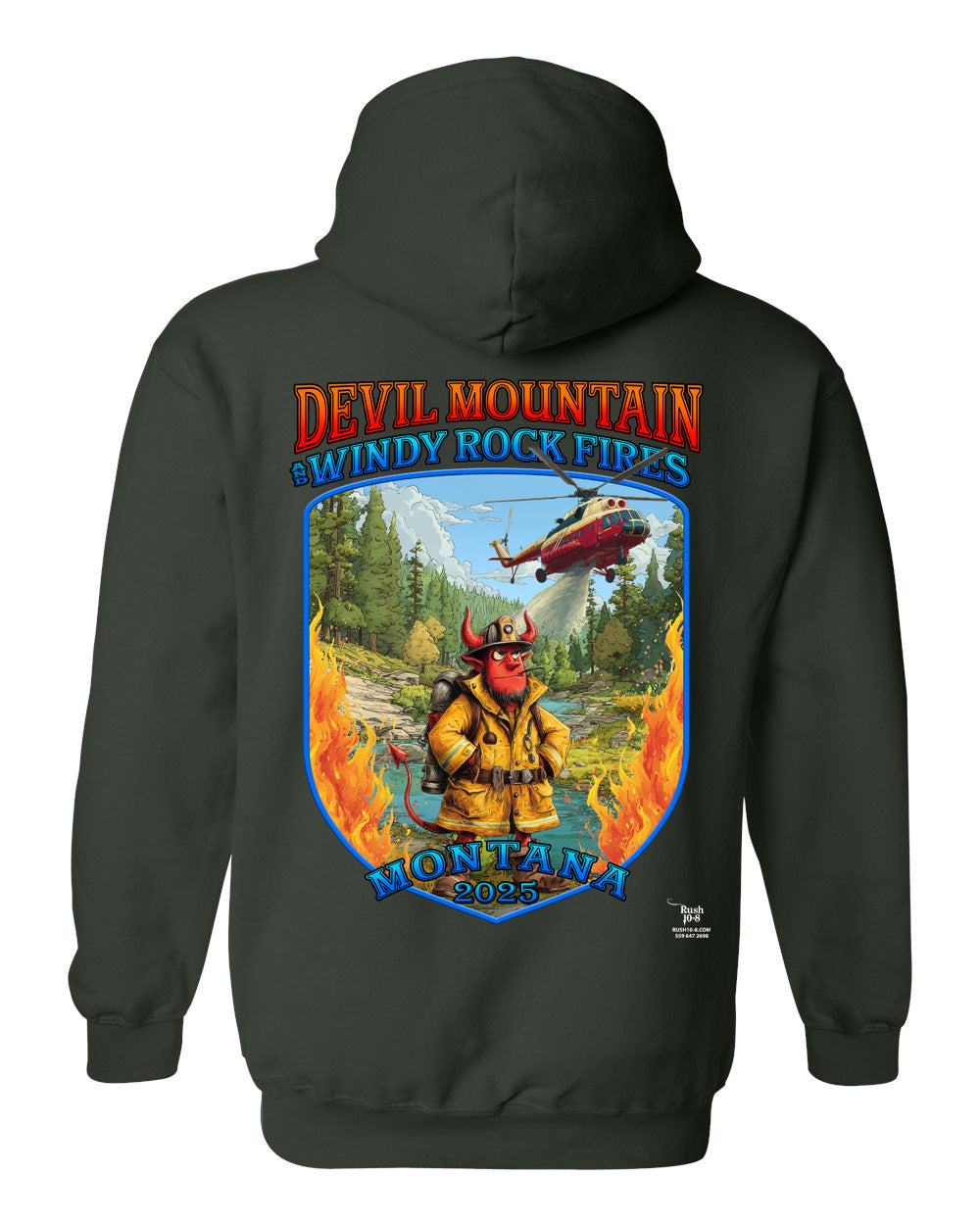 DEVIL MOUNTAIN & WINDY ROCK FIRES FIRE HOODIE 2025
