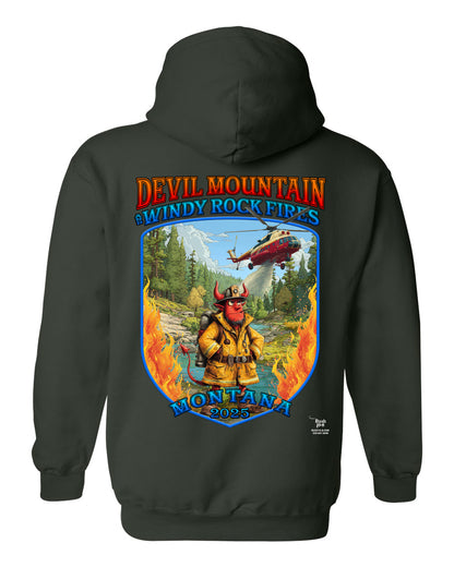 DEVIL MOUNTAIN & WINDY ROCK FIRES FIRE HOODIE 2025
