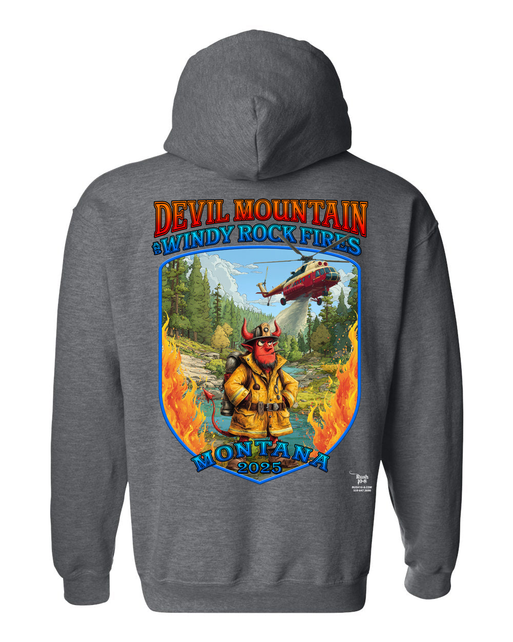 DEVIL MOUNTAIN & WINDY ROCK FIRES FIRE HOODIE 2025