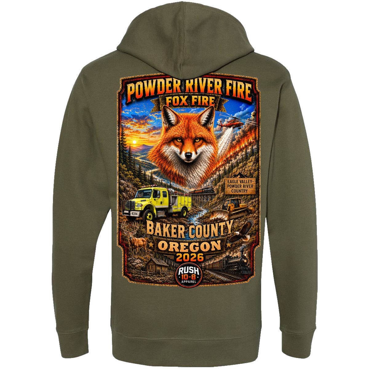 THE POWDER RIVER - FOX - FIRES HOODIE 2026