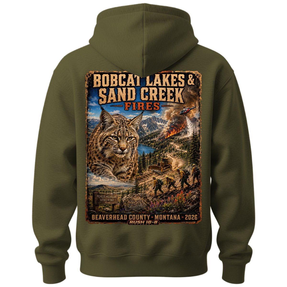 THE BOBCAT LAKE & SAND CREEK FIRE HOODIE 2026