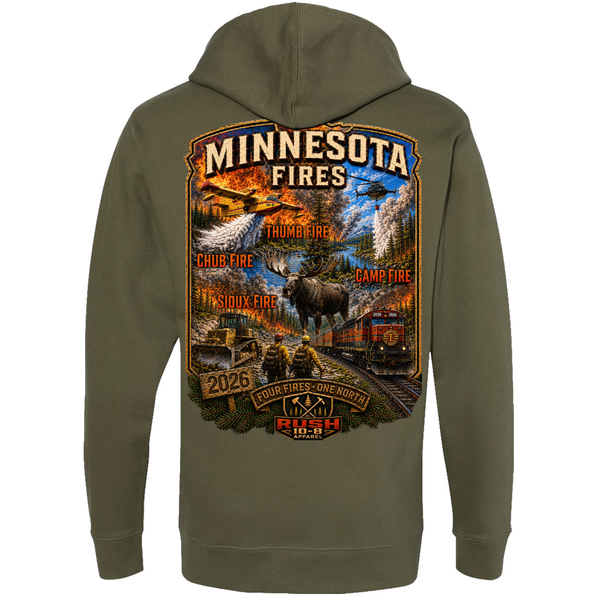THE MINNESOTA FIRES (THUMB, SIOUX, CAMP, CHUB FIRES) HOODIE 2026