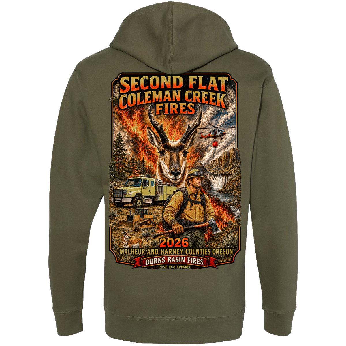 THE SECOND FLAT AND COLEMAN CREEK FIRE HOODIE 2026