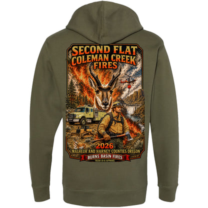 THE SECOND FLAT AND COLEMAN CREEK FIRE HOODIE 2026