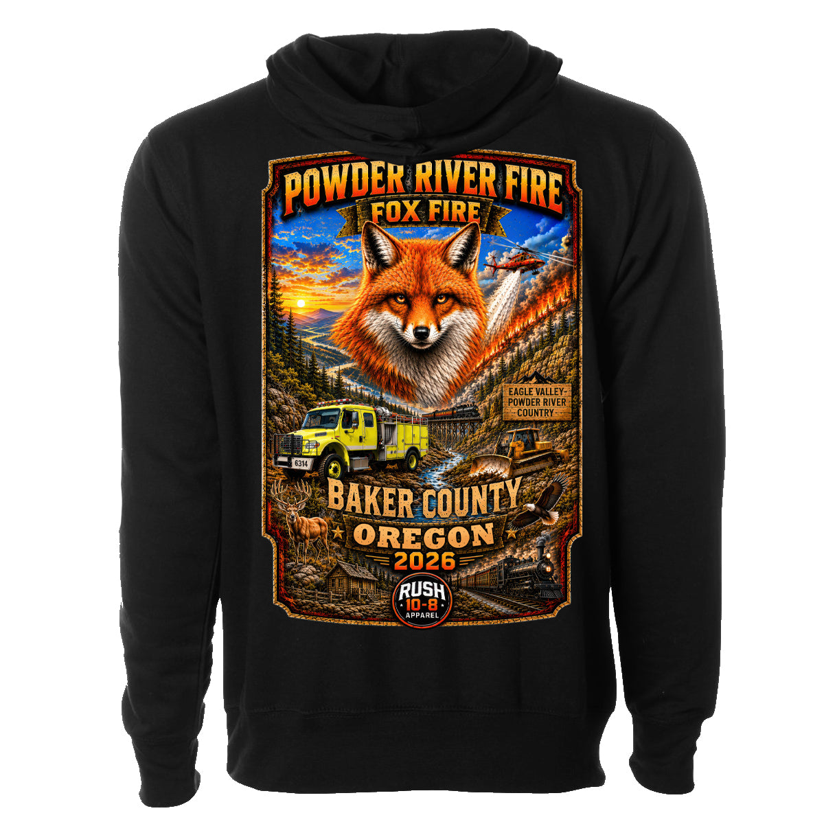 THE POWDER RIVER - FOX - FIRES HOODIE 2026
