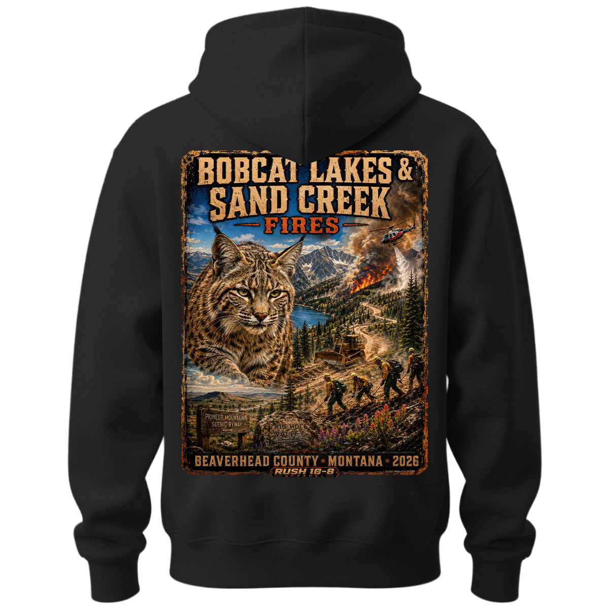 THE BOBCAT LAKE & SAND CREEK FIRE HOODIE 2026