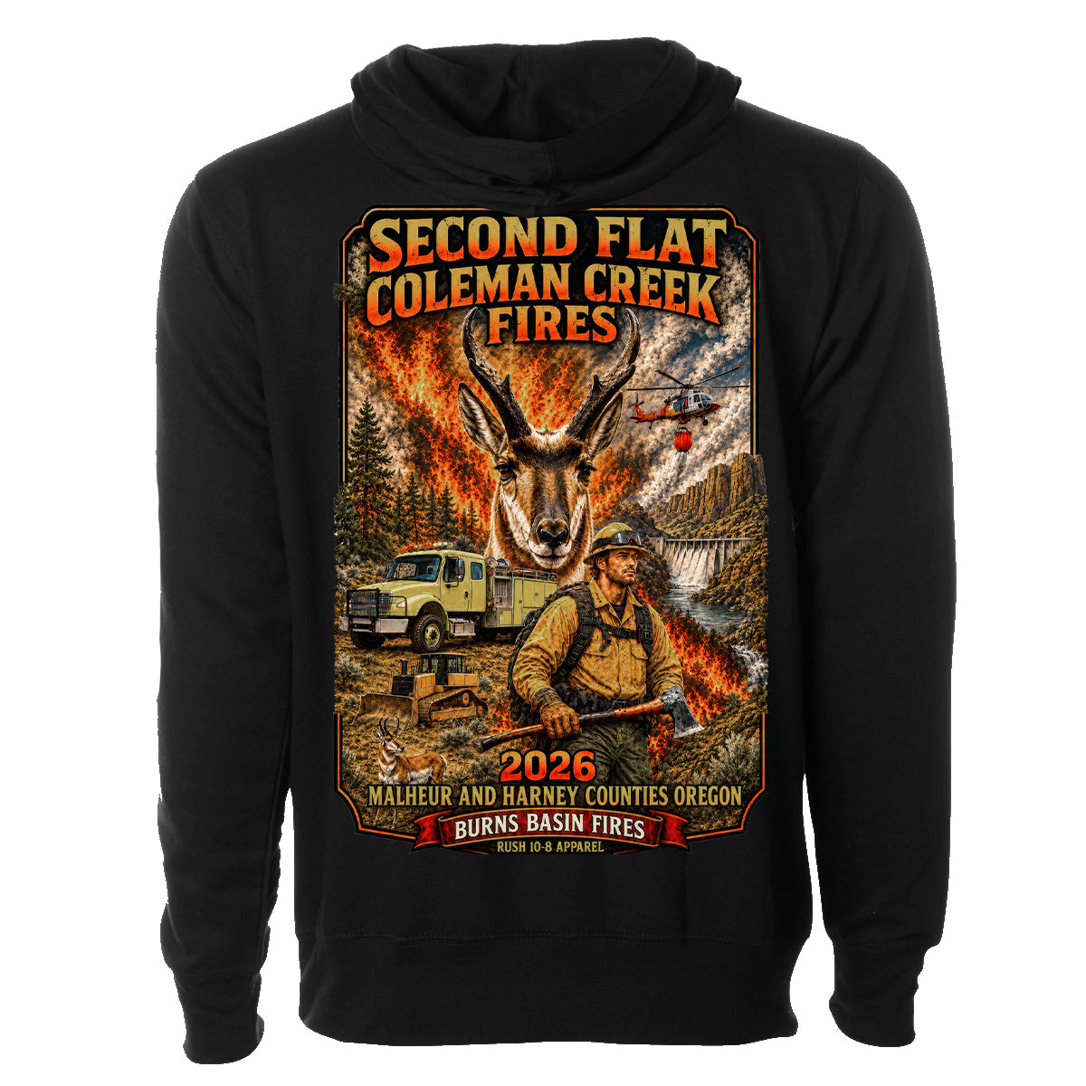 THE SECOND FLAT AND COLEMAN CREEK FIRE HOODIE 2026