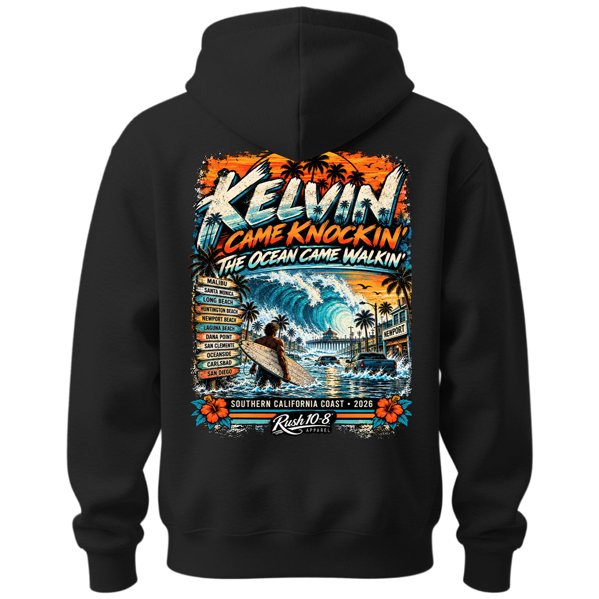 KELVIN CAME KNOCKIN - SoCal Coastal Wave Hoodie 2026