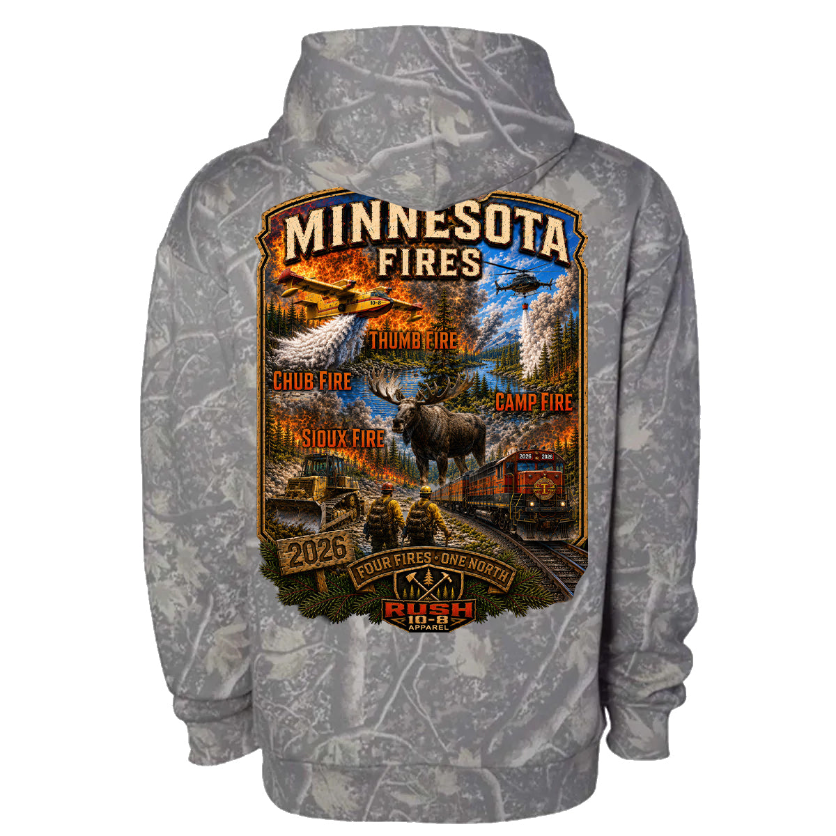 THE MINNESOTA FIRES (THUMB, SIOUX, CAMP, CHUB FIRES) HOODIE 2026