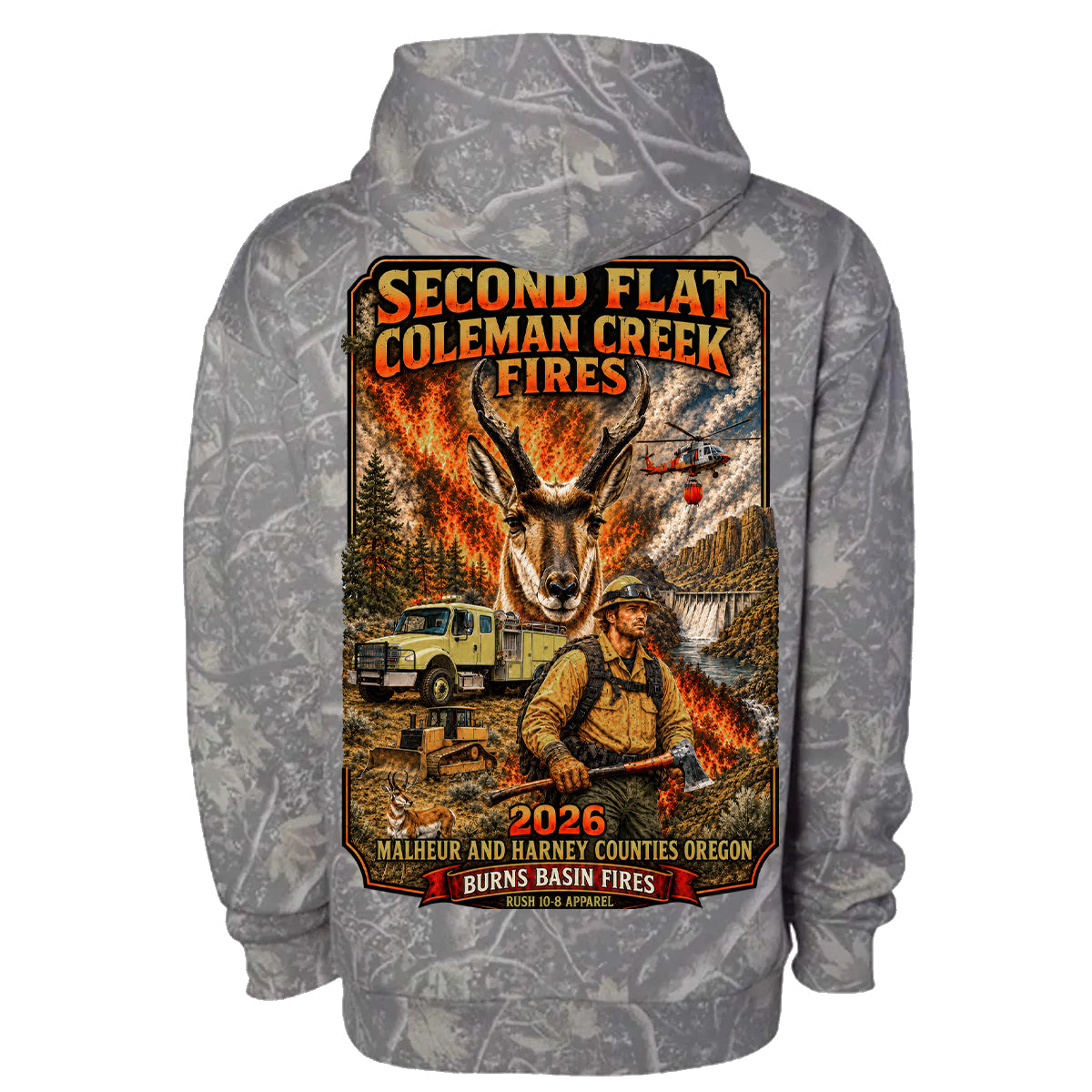 THE SECOND FLAT AND COLEMAN CREEK FIRE HOODIE 2026