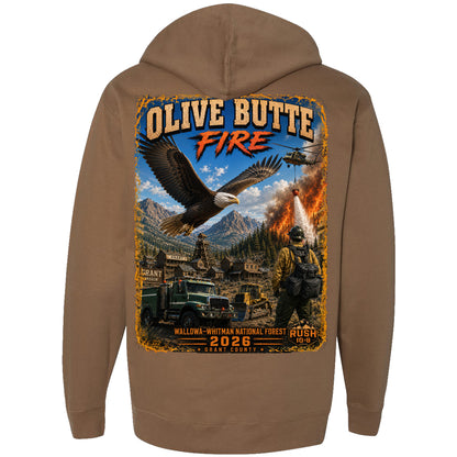 THE OLIVE BUTTE FIRE HOODIE 2026