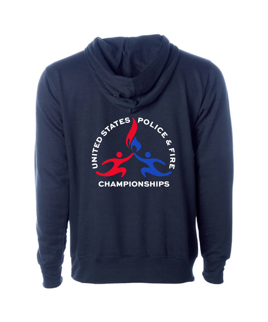 USPFC Heather Navy Independent Trading Co. Unisex Midweight Hooded Sweatshirt