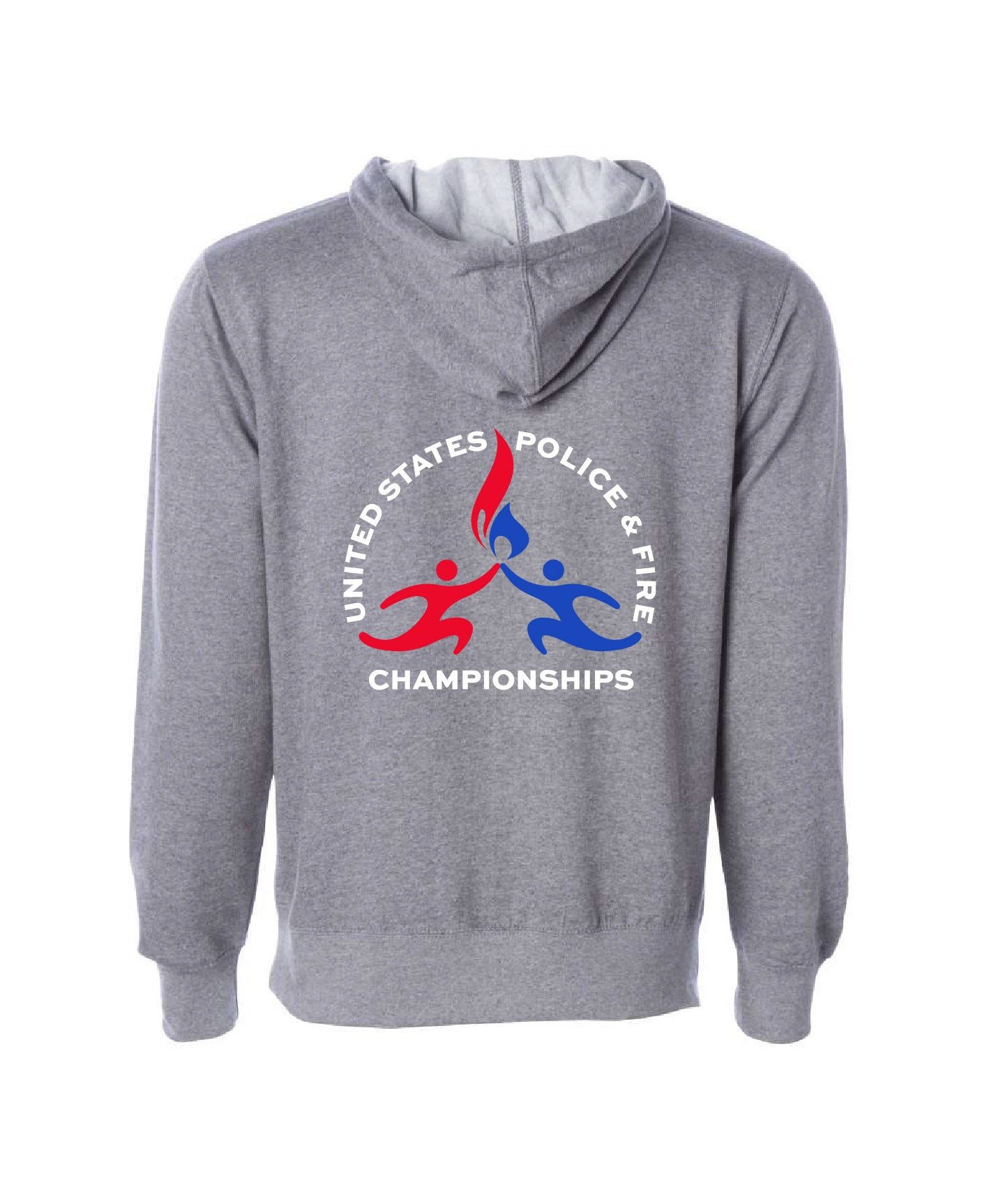 USPFC Charcoal Heather Independent Trading Co. Full Zip Unisex Midweight Hooded Sweatshirt