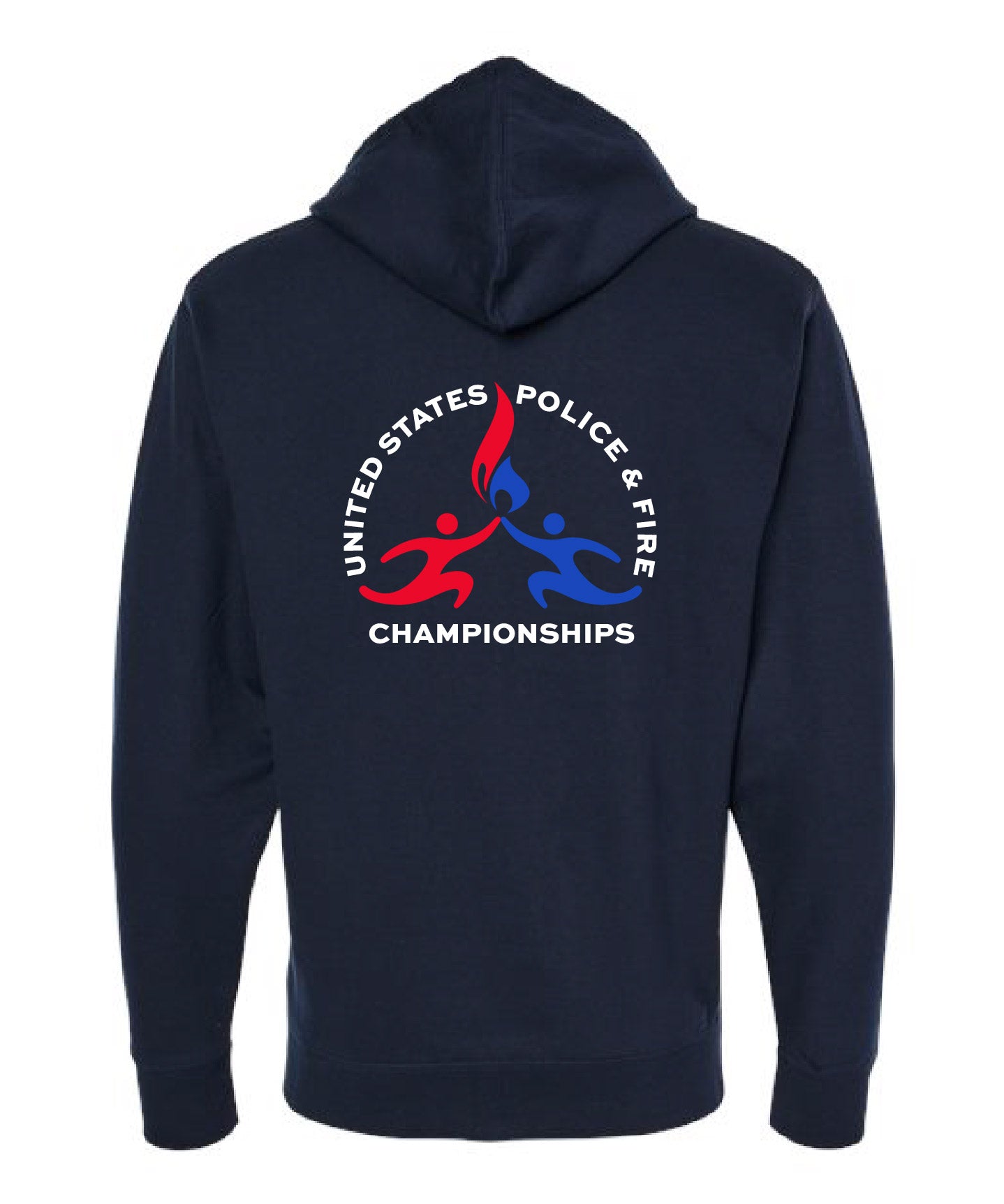 USPFC Heather Navy Independent Trading Co. Full Zip Unisex Midweight Hooded Sweatshirt
