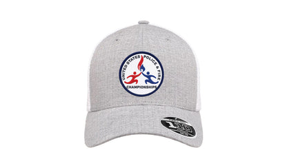 USPFC MELANGE SILVER/WHITE Flexfit Adult 110® Mesh Cap